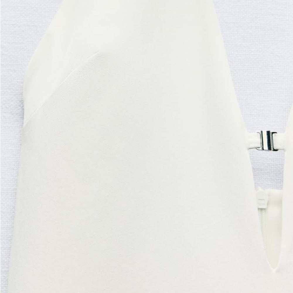 #5 NWT Zara Fitted Halter Dress - SZ Medium - Picture 7 of 7